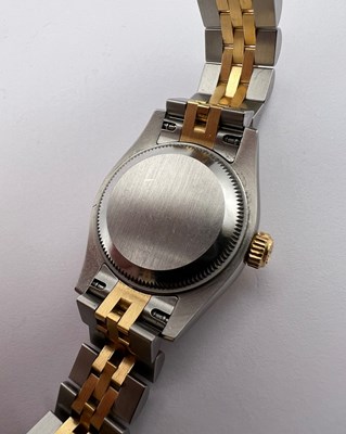 Lot 188 - A lady's stainless steel and yellow gold...
