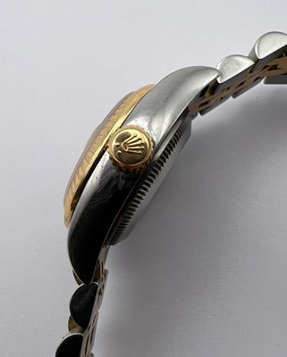 Lot 188 - A lady's stainless steel and yellow gold...