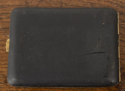 Lot 478 - Niello cigarette case Japanese decorated with...