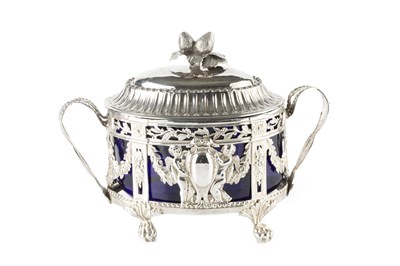 Lot 610 - A late 18th century French silver sugar basket...