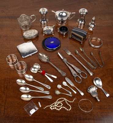 Lot 237 - Collection of silver and silver plated ware...