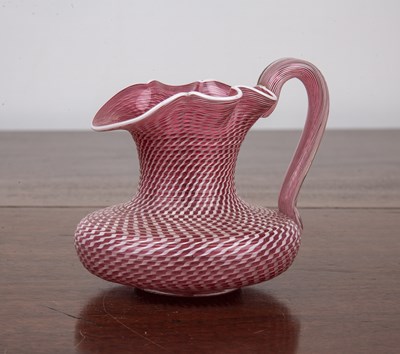 Lot 262 - Clichy filigrana latticinio glass jug circa...