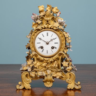 Lot 120 - A 19th Century French ormolu mantle clock the...