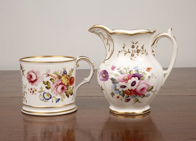 Lot 265 - Coalport porcelain christening mug decorated...