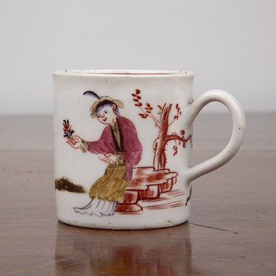 Lot 266 - Early Lowestoft coffee can 18th Century,...