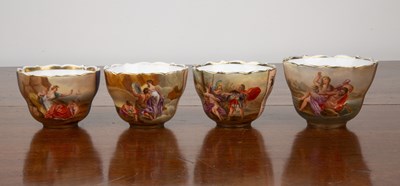 Lot 269 - Four Vienna porcelain cups 19th Century, each...