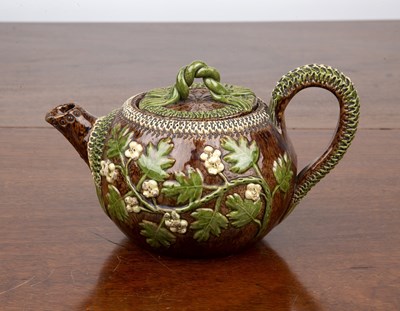 Lot 270 - Rye pottery Bellevue hop ware teapot and cover...