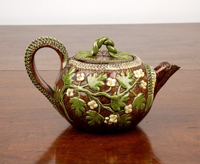 Lot 270 - Rye pottery Bellevue hop ware teapot and cover...