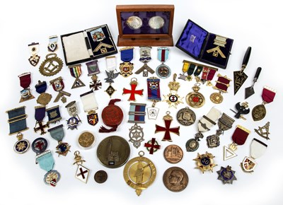 Lot 145 - A collection of Masonic medals to include...