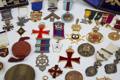 Lot 145 - A collection of Masonic medals to include...
