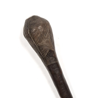 Lot 262 - A late 19th century Tribal hardwood club,...