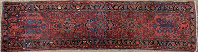 Lot 1046 - A red ground Hamadan runner