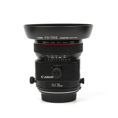 Lot 386 - A Canon lens TS-E 24mm f/3.5 L with an...