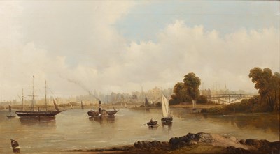 Lot 531 - Alfred H. Vickers (1853-1907) River landscape,...