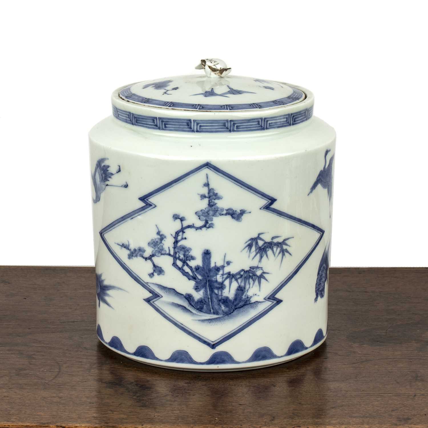 Lot 433 Hirado blue and white porcelain jar and