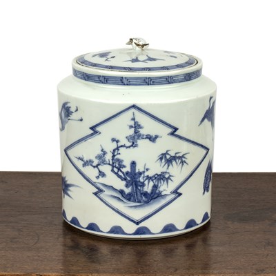 Lot 532 - Hirado blue and white porcelain jar and cover...