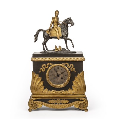 Lot 9 - A 19th century French mantel clock with...