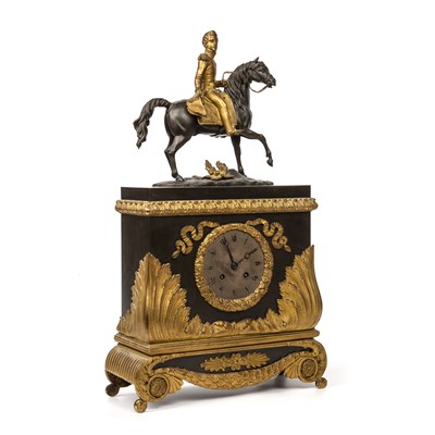 Lot 9 - A 19th century French mantel clock with...
