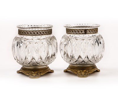 Lot 327 - A pair of late 19th century gilt metal mounted...