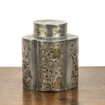 Lot 313 - Paktong tea caddy Chinese, 19th Century of...