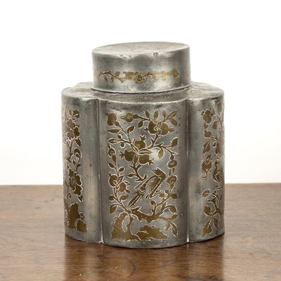 Lot 313 - Paktong tea caddy Chinese, 19th Century of...