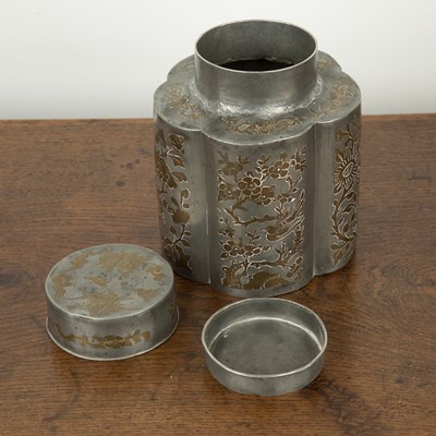 Lot 313 - Paktong tea caddy Chinese, 19th Century of...