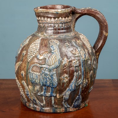 Lot 191 - A Castle Hedingham art pottery harvest pitcher