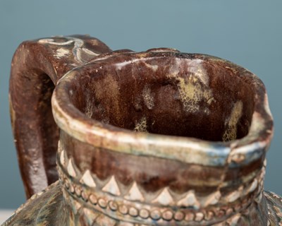 Lot 191 - A Castle Hedingham art pottery harvest pitcher