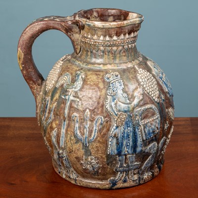 Lot 191 - A Castle Hedingham art pottery harvest pitcher