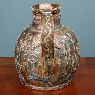 Lot 191 - A Castle Hedingham art pottery harvest pitcher