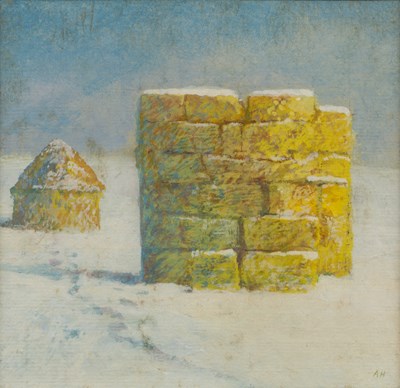 Lot 198 - Andrew Hemingway (b.1955) 'Bales of hay and...