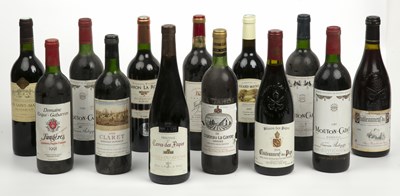 Lot 370 - Thirteen bottles of vintage French red wine to...