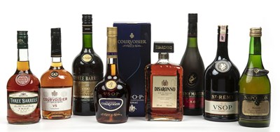 Lot 374 - Spirits to include two bottles of Courvoisier...