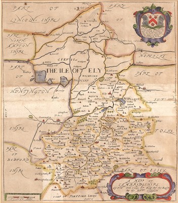 Lot 171 - Coloured map of Cambridgeshire Speede (John)...