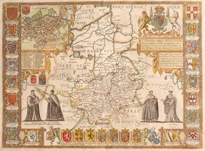 Lot 171 - Coloured map of Cambridgeshire Speede (John)...