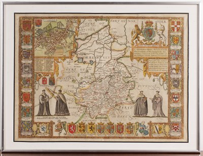 Lot 171 - Coloured map of Cambridgeshire Speede (John)...
