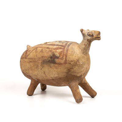 Lot 253 - A pre-Columbian Chancay pottery Llama, 32cm in...