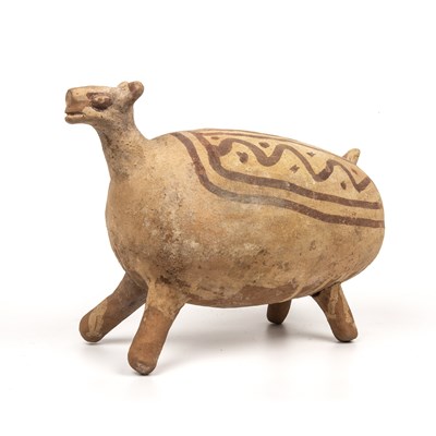 Lot 253 - A pre-Columbian Chancay pottery Llama, 32cm in...