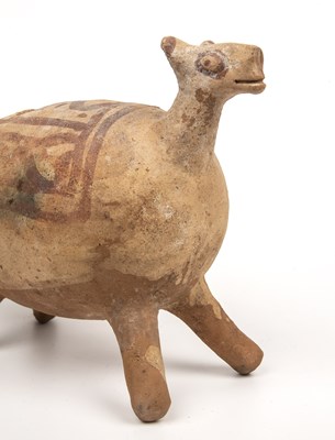 Lot 253 - A pre-Columbian Chancay pottery Llama, 32cm in...