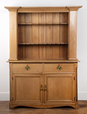 Lot 78 - Pine dresser 19th Century, with an open back...