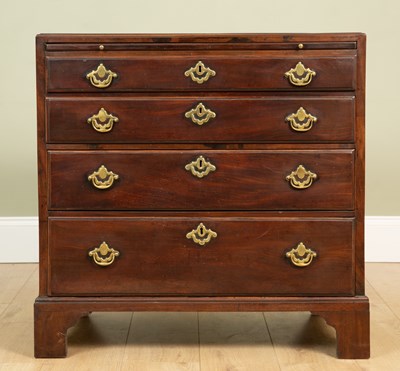 Lot 209 - A 19th century mahogany caddy topped chest of drawers