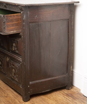 Lot 96 - Moulded front dresser 17th/18th Century,...