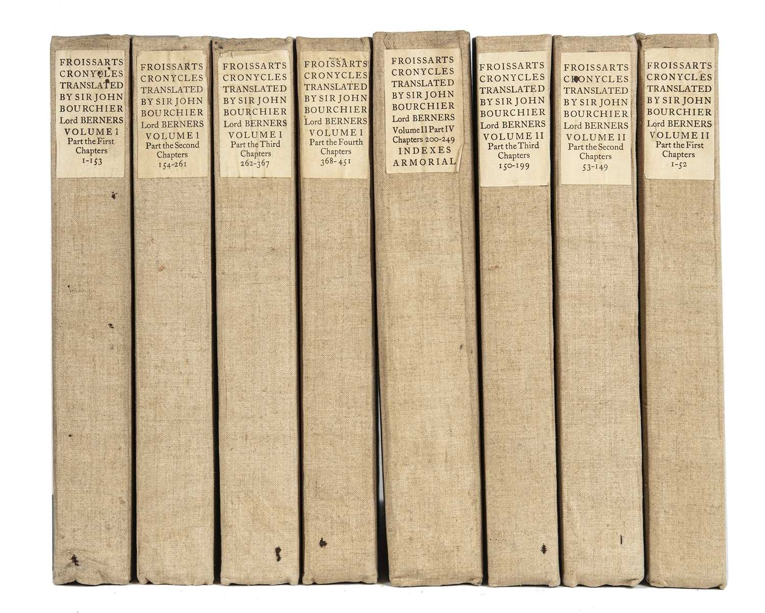 Lot 428 - Shakespeare Head Press. Froissarts Cronycles....
