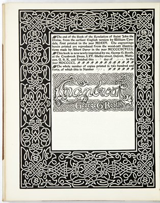 Lot 443 - Cranbrook Press. (George Booth Michigan). 'The...