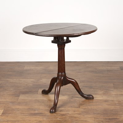 Lot 64 - Mahogany tip-up tripod table early 19th...