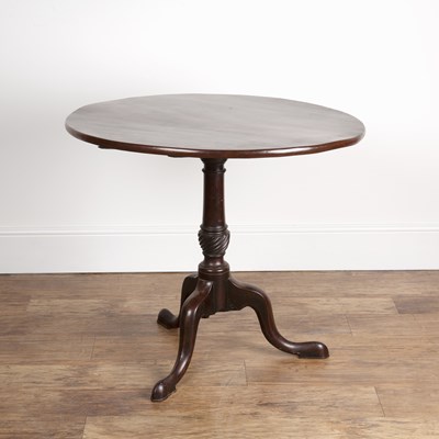 Lot 62 - Mahogany large circular tip-up tripod table...