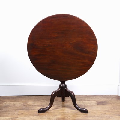 Lot 62 - Mahogany large circular tip-up tripod table...