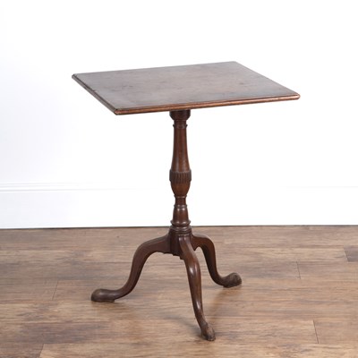 Lot 58 - Mahogany square top occasional table 19th...