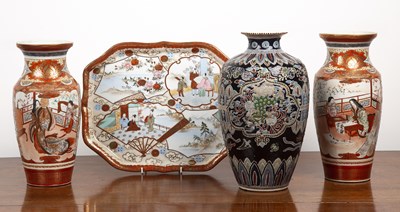 Lot 284 - Group of Kutani porcelain Japanese, comprising...