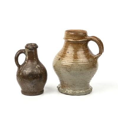 Lot 305 - A 17th century salt glazed vessel with a...